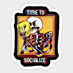 Time to socialize Sticker